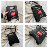 Stop Sign Shape Handbag Girl Hip Hop Handbag