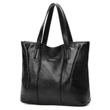 Winter Solid Sheepskin Retro Ladies Leather Large Capacity Handbags