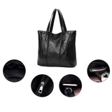 Winter Solid Sheepskin Retro Ladies Leather Large Capacity Handbags