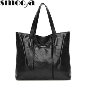 Winter Solid Sheepskin Retro Ladies Leather Large Capacity Handbags