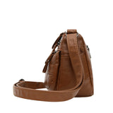 Women Large Capacity Multilayer Zipper Bag PU Leather Shoulder Handbag