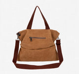 Women Corduroy Shoulder Bag Foldable Reusable Shopping Bag