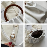 Women Small Shoulder Bag Casual Tote Pu Leather Crossbody Bag