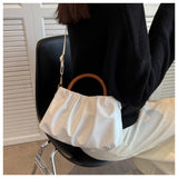 Women Small Shoulder Bag Casual Tote Pu Leather Crossbody Bag