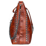 Rivet Tote Bag Chain Shoulder Bag Retro Women's Shoulder Bag