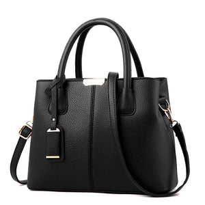 Women Large Tote Bag Square PU Leather Shoulder Bag