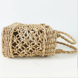 Women Hollow Out Beach Bag Straw Handbag Casual Shoulder Bolsa