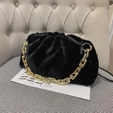Plush One-Shoulder Messenger Bag Chain Handbag
