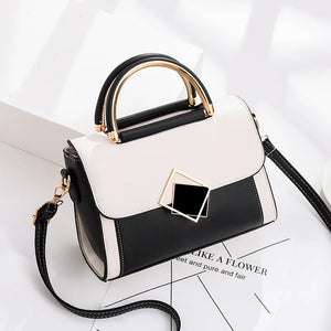Women Shoulder Bag Casual Messenger Small Square Bag Metal Buckle Decoration