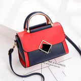 Women Shoulder Bag Casual Messenger Small Square Bag Metal Buckle Decoration