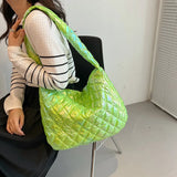 Women Winter Handbag Purses Space Pad Cotton Crossbody Bag Female