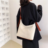 Canvas Casual Solid Women's Tote Bag Large Capacity Handbag