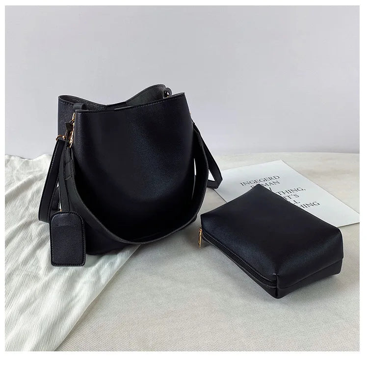 Women's Bucket Shoulder Messenger Bags Large Capacity Composite Bag