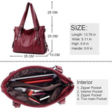 Soft PU Leather Women's Shoulder Bag Crossbody Top-Handle Bolsa