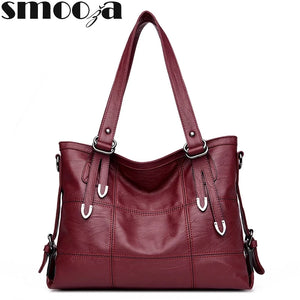 Soft PU Leather Women's Shoulder Bag Crossbody Top-Handle Bolsa