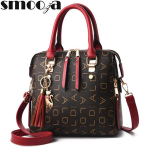 SMOOZA2022 Women's Tassel PU Leather Shoulder Bag Large Capacity HandBag