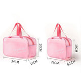 2PCS Pvc Travel Makeup Bag Organizer Waterproof Women Cosmetic Bags