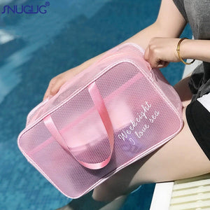 2PCS Pvc Travel Makeup Bag Organizer Waterproof Women Cosmetic Bags
