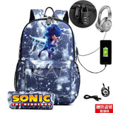 Canvas Backpack Teenager Boys Girls USB Charge School Bag Mochila Gift
