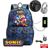 Canvas Laptop Backpack USB Waterproof Rucksack