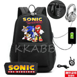 Canvas Laptop Backpack USB Waterproof Rucksack