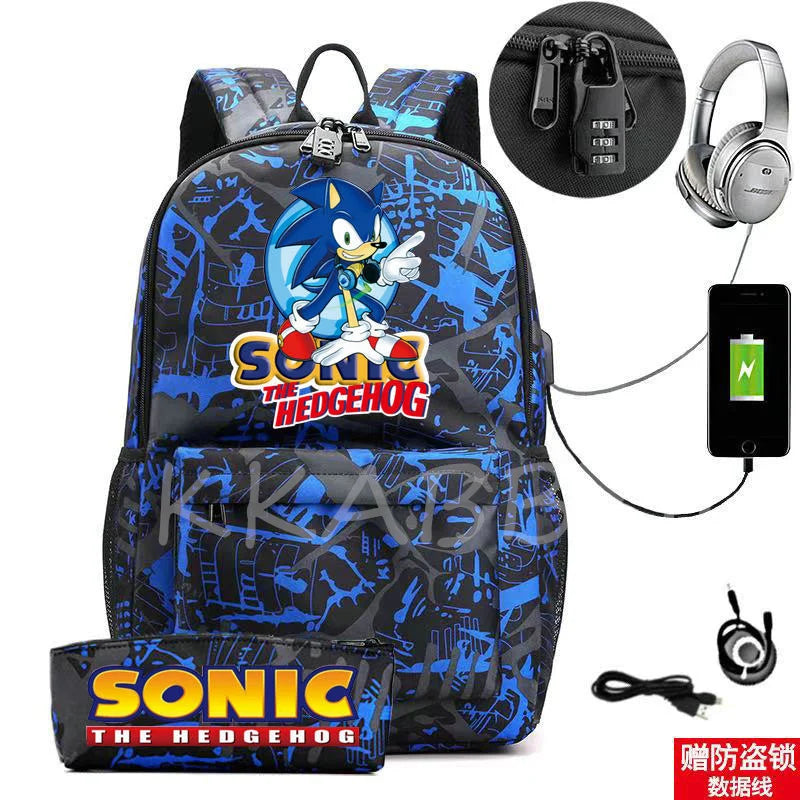 Teenage USB Lock Backpacks Anti-Theft Bags High School Leisure
