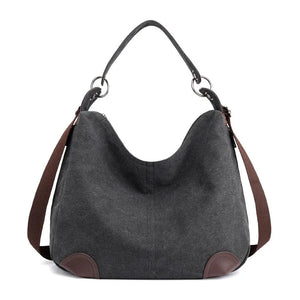Women Canvas Bags High Female Handbags Solid Crossbody Bags
