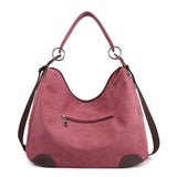 Women Canvas Bags High Female Handbags Solid Crossbody Bags