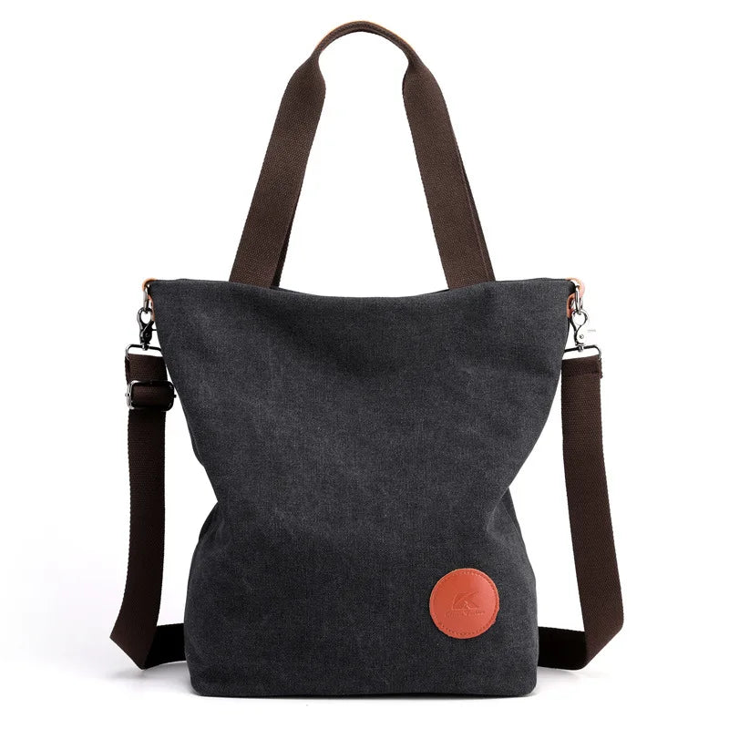 Women Canvas Handbags Female Large Capacity Vintage Crossbody Messenger Bag