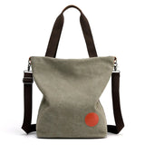 Women Canvas Handbags Female Large Capacity Vintage Crossbody Messenger Bag