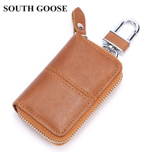 Leather Retro Car Key Holder Multifunctional Key Case Women Key Wallet