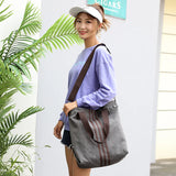 Large Capacity Women's Canvas Handbag Casual Shoulder Bag Vintage Crossbody