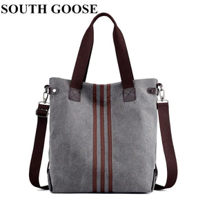 Large Capacity Women's Canvas Handbag Casual Shoulder Bag Vintage Crossbody