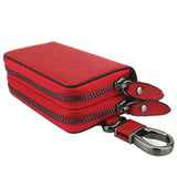 Double Zip Key Wallet Organizer for Men and Women