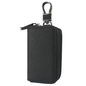 Double Zip Key Wallet Organizer for Men and Women