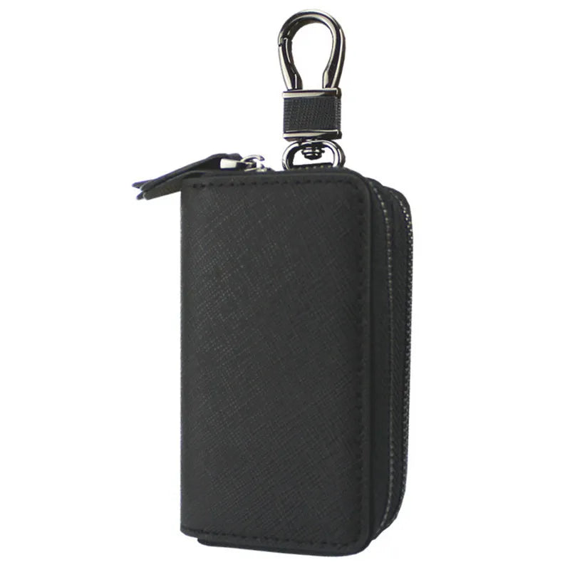 Double Zip Key Wallet Organizer for Men and Women