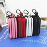 Double Zip Key Wallet Organizer for Men and Women