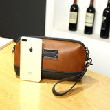 Men Wallet Long Zipper Clutch Handy Bag High PU Leather Purse