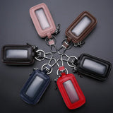 Double Zipper Leather Key Wallet Men & Women