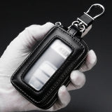 Double Zipper Leather Key Wallet Men & Women