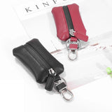 Leather Key Wallets Waterproof Zipper Men Car Key Holder