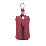 Leather Key Wallets Waterproof Zipper Men Car Key Holder