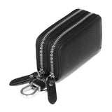 Leather Key Wallet Unisex Key Bag Men Car Key Holders Double Zipper Keychain Cas
