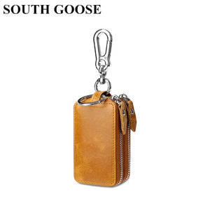 SOUTH GOOSE Leather Key Wallets Multifunction Key Case Keychain