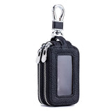 SOUTH GOOSE Leather Car Key Holder Double Zipper Men Women Key Wallet