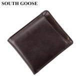 Men Leather Short Wallet Vintage Cowhide Casual Man Wallets Purse Credit&ID