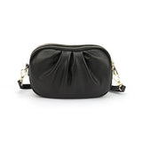 Women Leather Shoulder Bags Three Layers Zipper Messenger Bag
