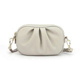 Women Leather Shoulder Bags Three Layers Zipper Messenger Bag