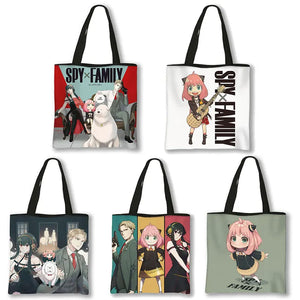 SPYFAMILY Anime Handbag Women Harajuku Spy x Family Canvas Anya Smug