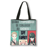 SPYFAMILY Anime Handbag Women Harajuku Spy x Family Canvas Anya Smug